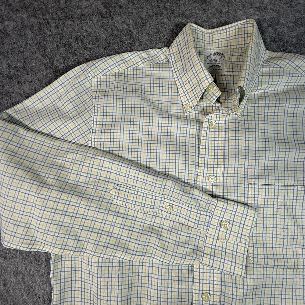 Brooks Brothers Polo Shirt Men Small Non-Iron Supima Cotton Long sleeve Button